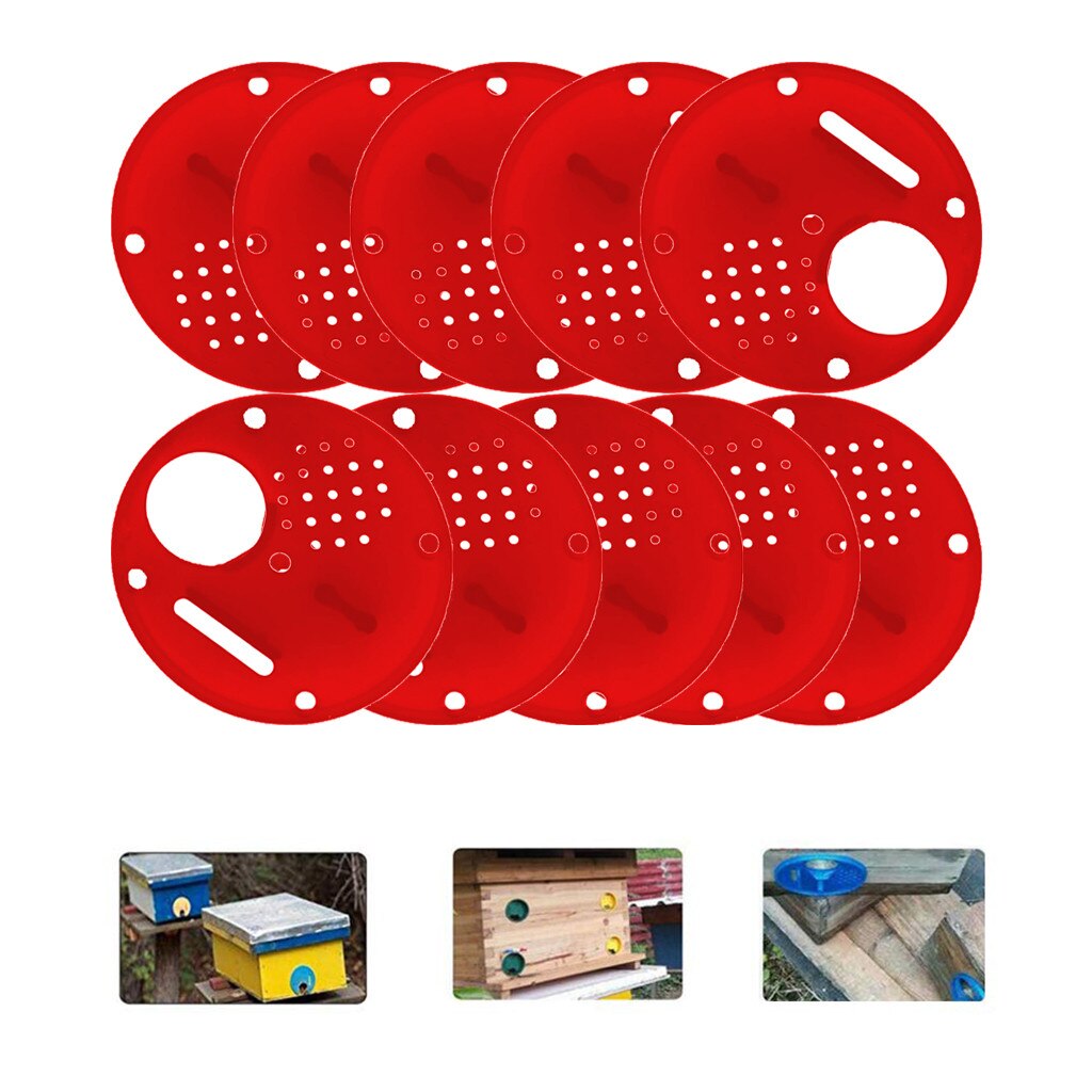 20pcs Supplies Equipment Entry Beehive Bee Box Door Entrance Gate Anti-escape Beekeeper Tool Plastic Hive Bees Tools Accessories: Red 