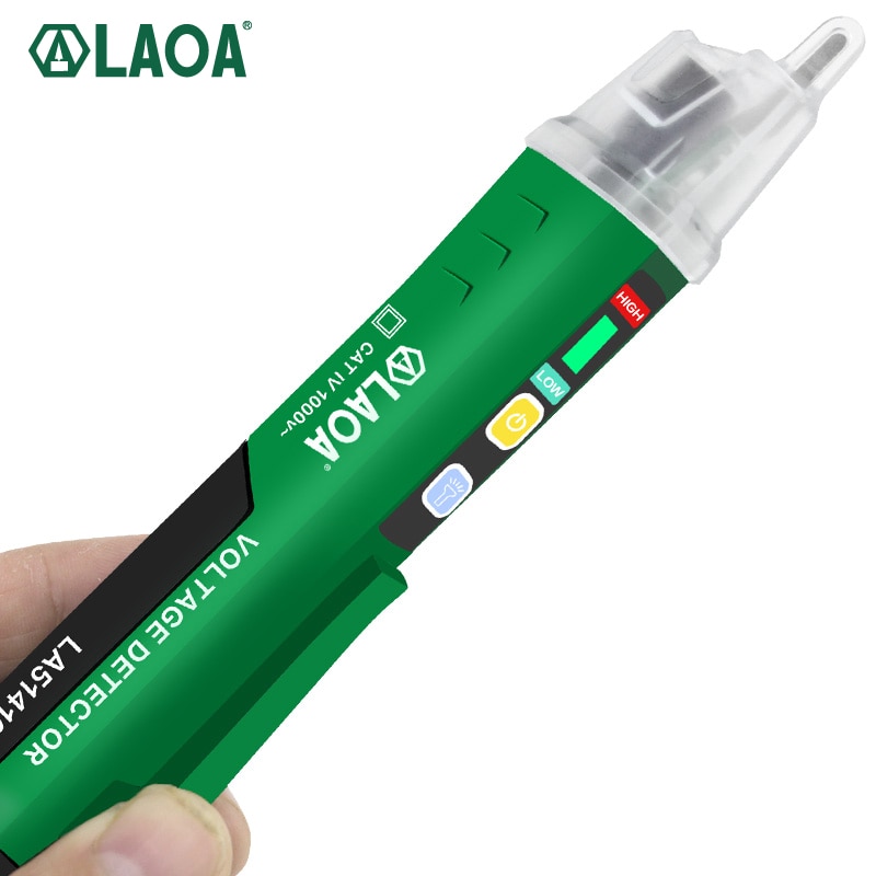 LAOA-lápiz de prueba de electricidad, herramientas de prueba de voltaje, medidor portátil sin contacto