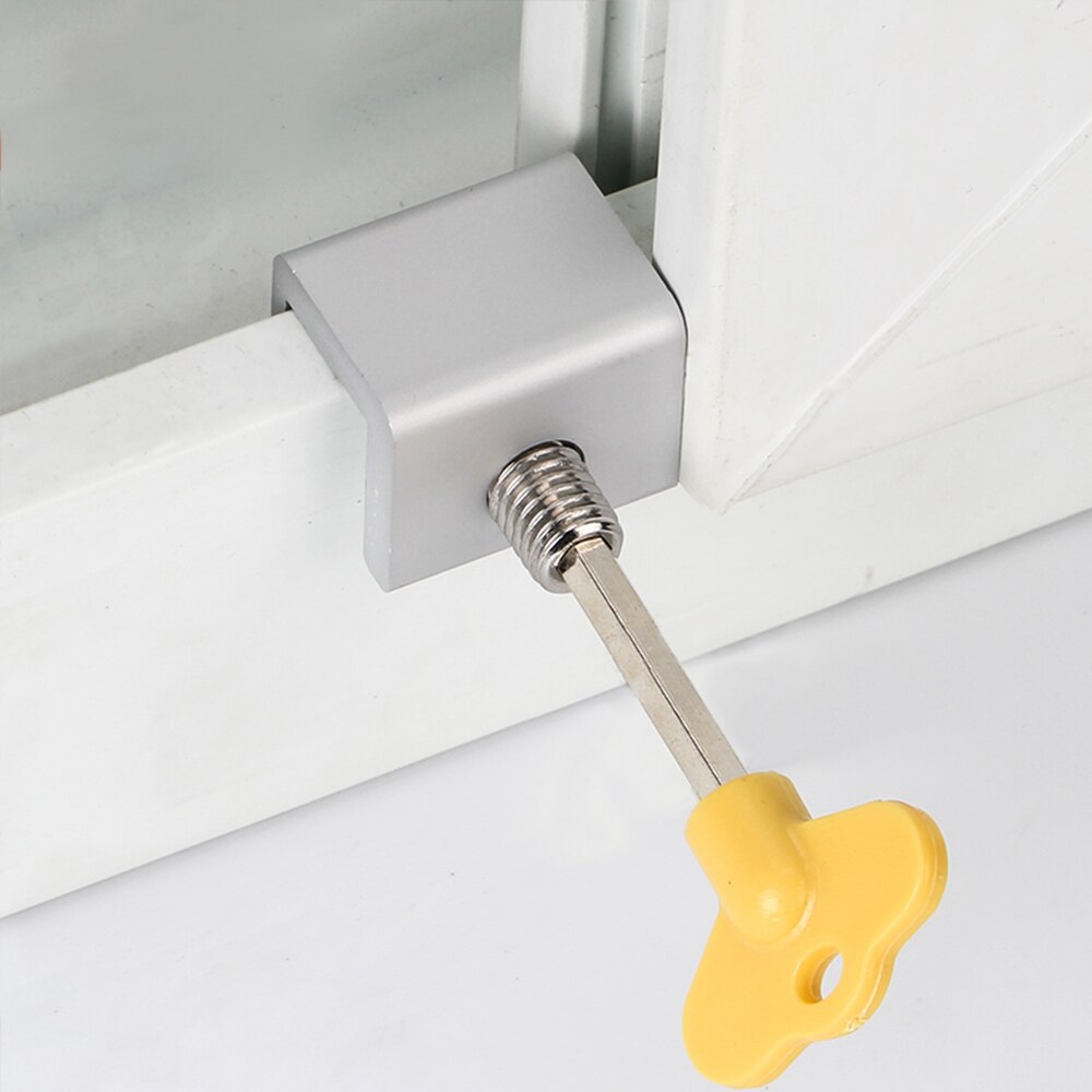 1Pc Baby Door Window Security Lock Window Restrictor Safety Device Key Lock Child Safe Limit Child Safety Doors Locks
