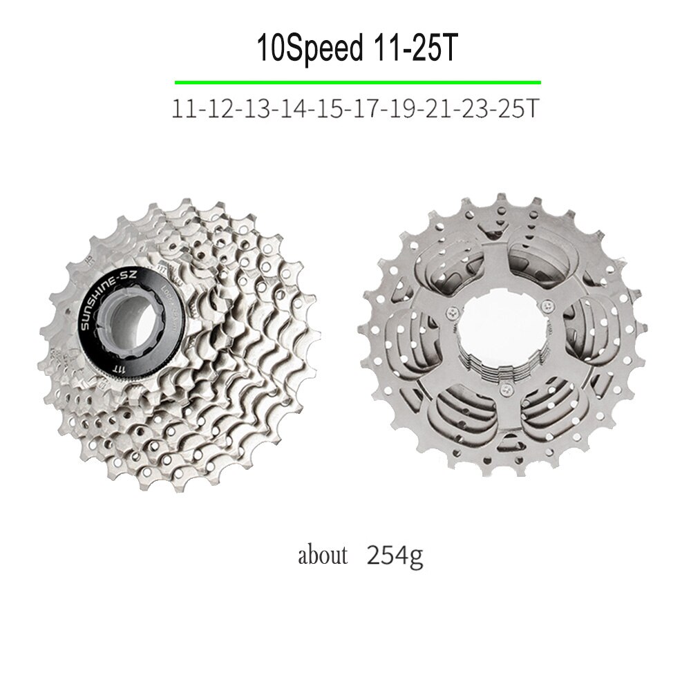 SUNSHINE-Cassette de 10 velocidades para bicicleta de carretera, piñón libre Compatible con piezas 5600 5700, 11-25T/28T/30T/32T, 10V: 10S 11-25T