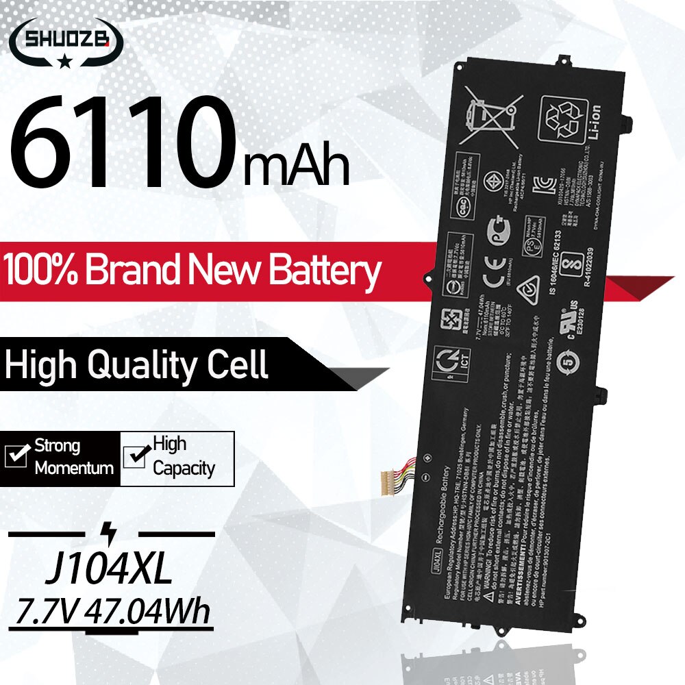 JI04XL-batería para ordenador portátil HP Elite X2, 901247, 855, 901307-541, HSN-I07C, HSTNN-UB7E, J104XL, 1012, 7,7 V, 6110mAh