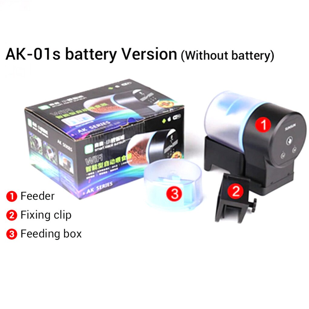 AK-01S Automatic Aquarium Fish Feeder Electronic Food Feeding Device Auto Household Smart Timing Food Dispenser