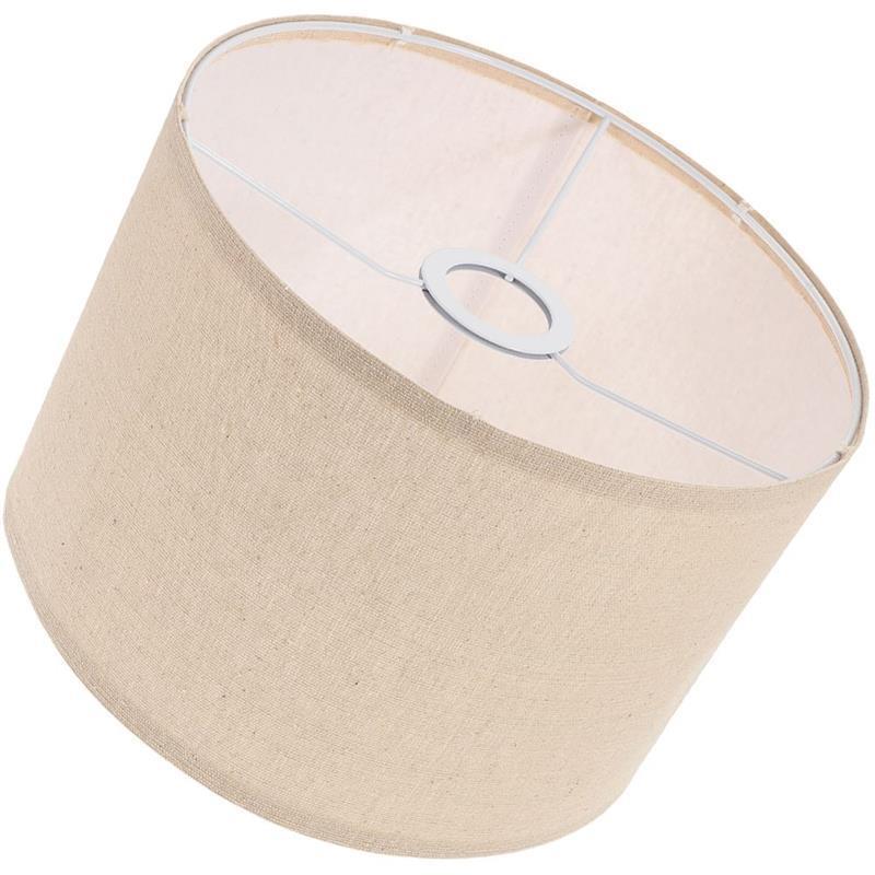 Abat-jour moderne en lin naturel, abat-jour à tambour de remplacement pour lampe de Table, lampadaire, décoration de maison: kaki foncé
