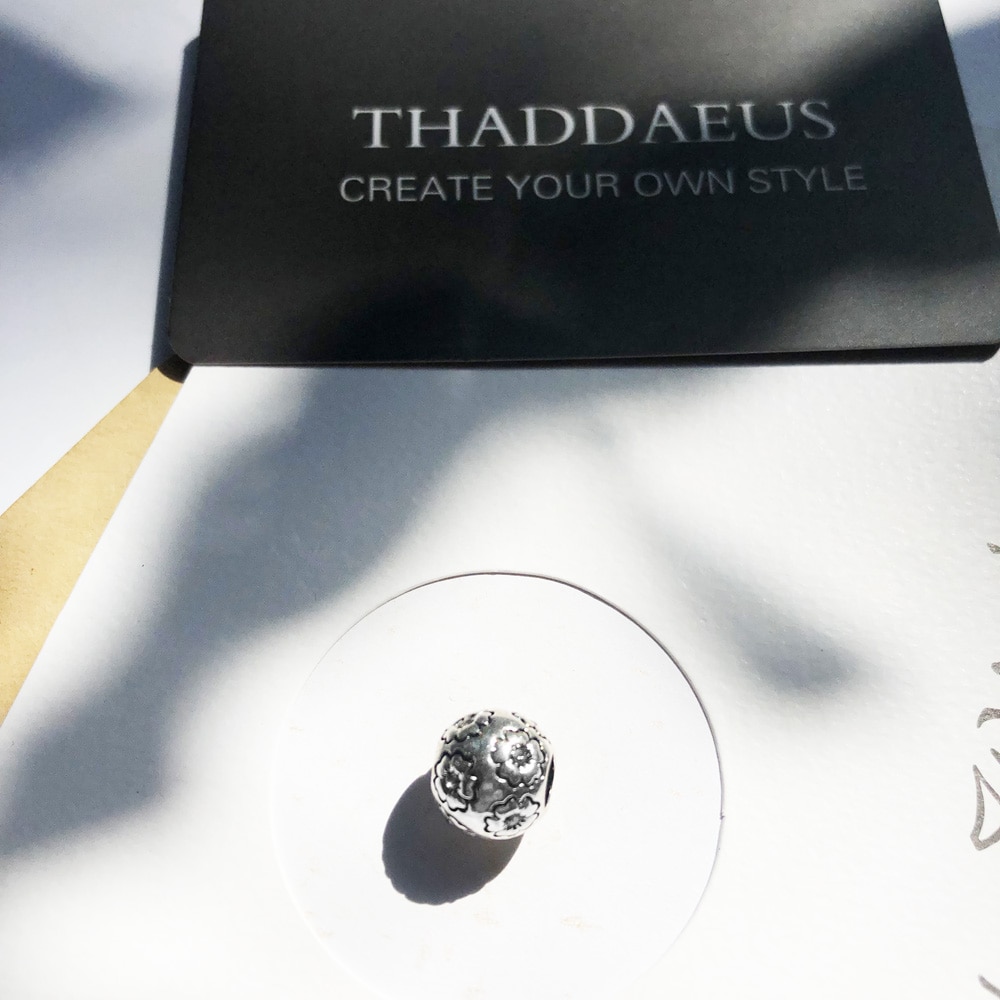 Beads Sakura, Silver & Rhinestone Beads Fits Bracelet Thomas Necklace Jewelry Accessories For Women & Men