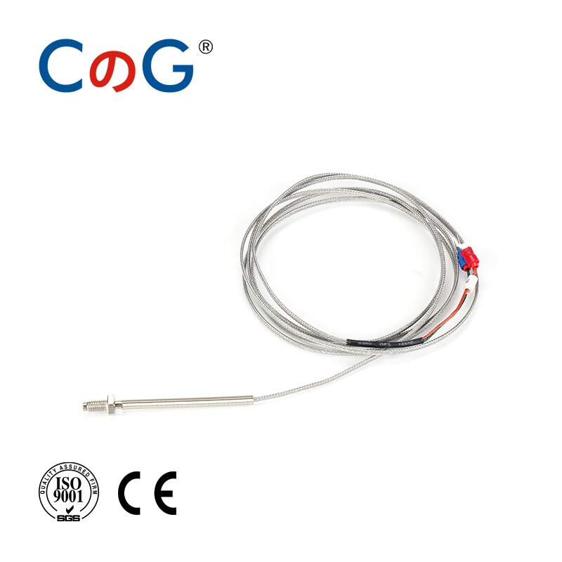 Cg WRNT-02 M6 Schroef K J PT100 Type 1M 2 M 3M 5M Draad Kabel Thermokoppel Temperatuur sensor Voor Industriële Temperatuur Controller