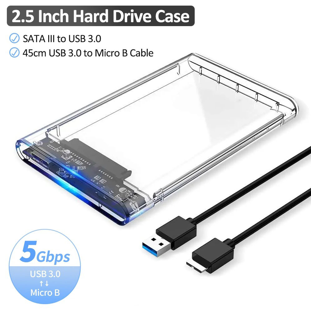 Obudowa zewnętrznego dysku twardego USB3.1 2,5-calowa obudowa dysku twardego Szybka pamięć masowa USB 5 Gb/s do dysku twardego Micro Type-C SATA SSD do laptopa PC: Złota