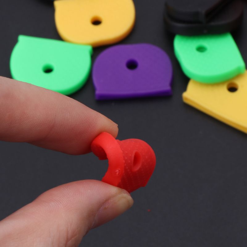 32Pcs Key Caps Tags Label ID Silicone Coding Color Key Identifier Cover 8 Colors