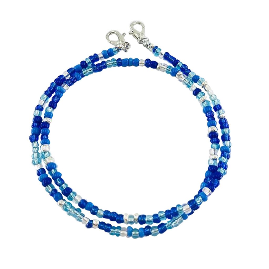 Cordón para mascarilla, cuerda antiseparación, cuentas de colores, antipérdida, anticaída, para colgar en el cuello, 1 unidad: H