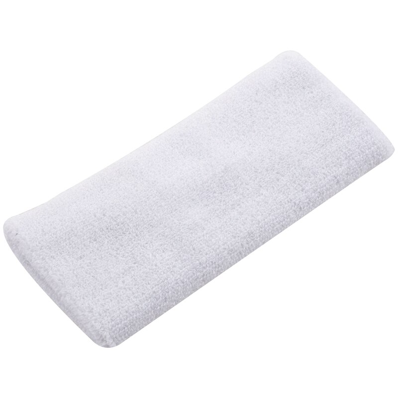 Sports Cotton Basketball Long Wristband Elbow Guard Pad Sweat Band Sports, White