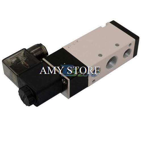 4V310-10 3/8 "DC 12 V/24 V AC 24 V/110 V/220 V 5 way 2 positie Pneumatische Elektrische Magneetventiel BSP Lucht Aluminium