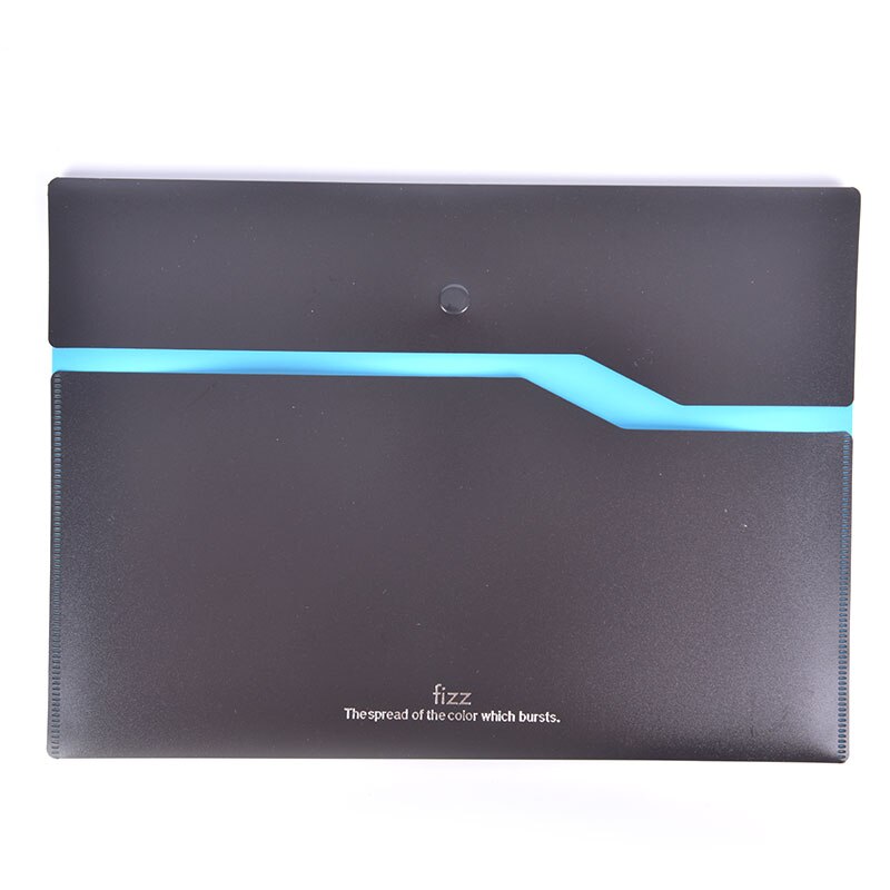 Fizz Filing Product A4 File Folder Office Desk Organizer 2-layer File Bag Office Supplies: Blue