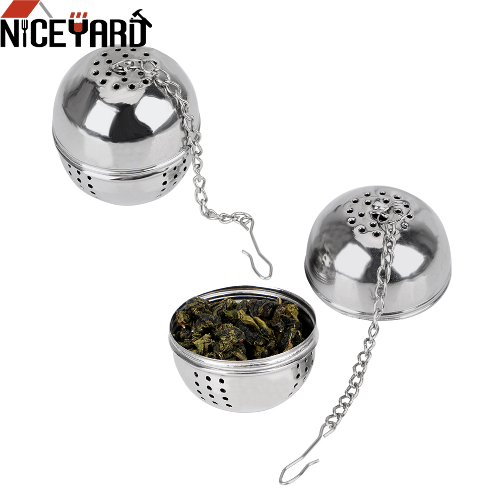 Niceyard Roestvrijstalen Gaas Filter Zeef Ball Shape Thee-ei Huis Keuken Accessoires Voor Losse Thee Leaf Spice Hangable