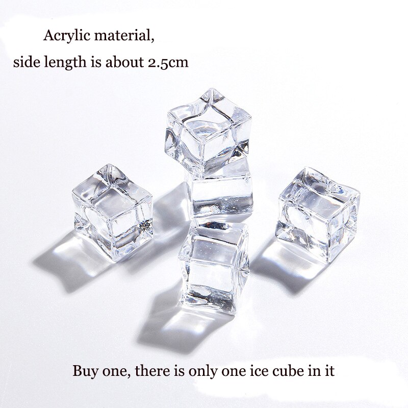 Photography Props Acrylic Simulation Ice Cube Drinks and Beverages Product Photo Decoration for The Photo Studio BUY 5 Free 2: 01