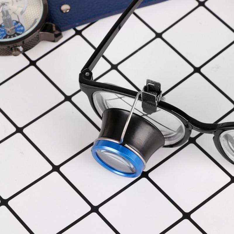 5X/10X/20X Clip-On Lenzenvloeistof Vergrootglas Loepen Vergrootglas Horlogemakers Juweliers Tool Horloge Reparatie Tool