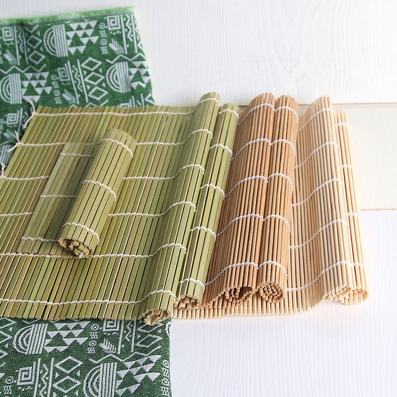 24*24CM Sushi Tool Bamboo Rolling Mat DIY Onigiri Rice Roller Chicken Roll Hand Maker Kitchen Japanese Sushi Maker Tools