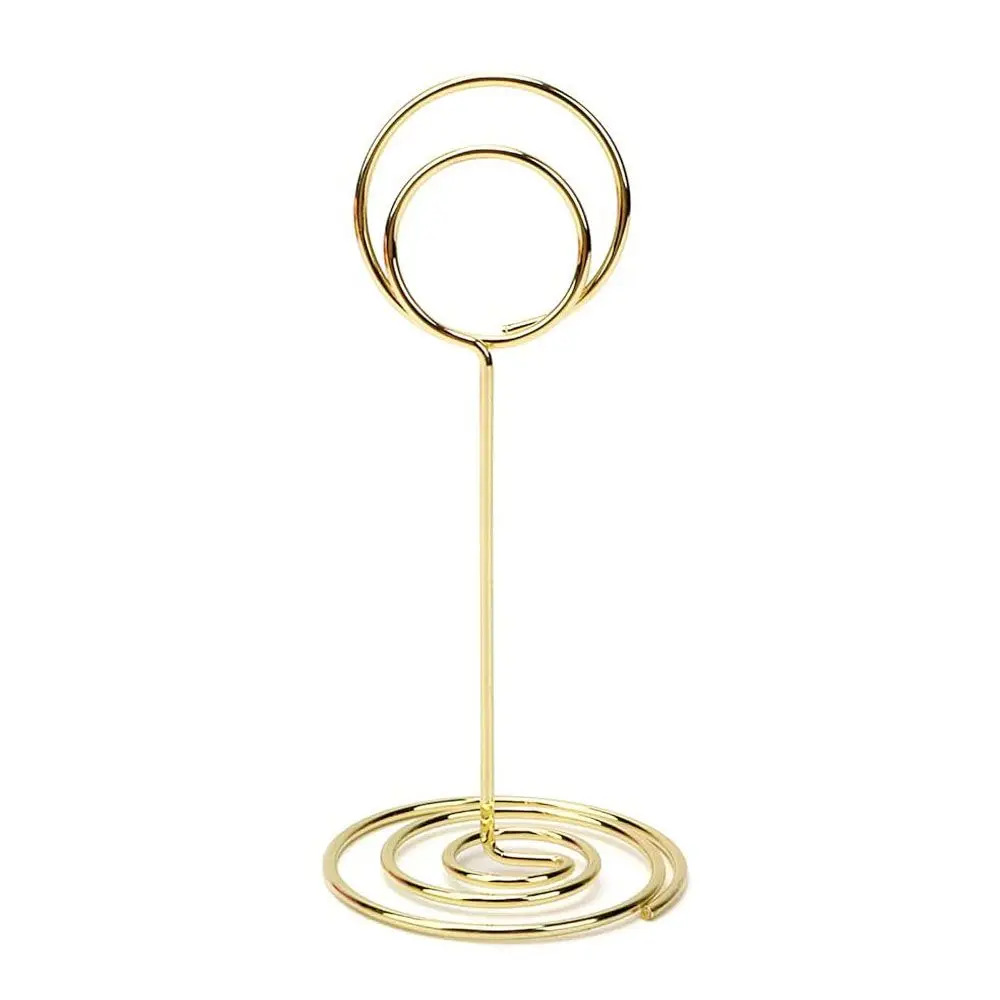 Metalen Kaarthouder Bruiloft Feest Desktop Decoratie Plaats Kaarthouder Hartvorm Fotoclip Tafel Nummer Standhouder: WHITE