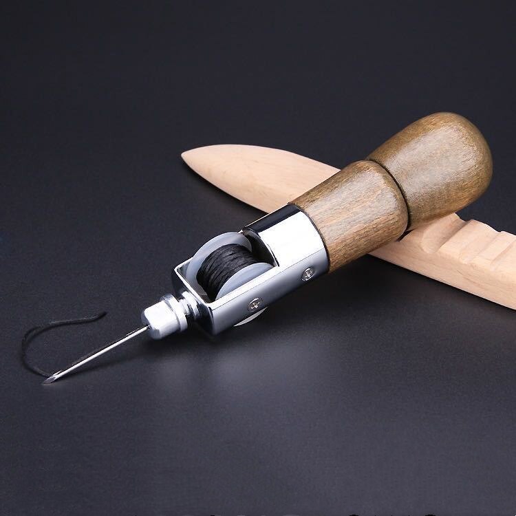 DIY Leather craft sewing machine diy sewing kits Leather Craft Stitching Hand Sewing Tool Set for beginner Shoemaker Tools: B