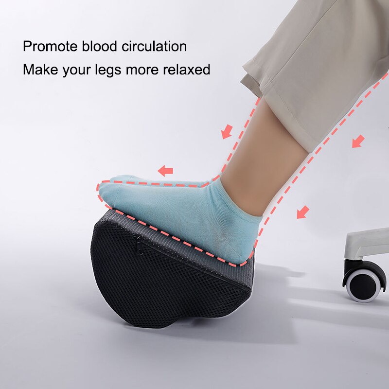 Comfort Office Foot Rest Under Desk Sponge Curve Non-Slip Bottom Foot Pad Health99