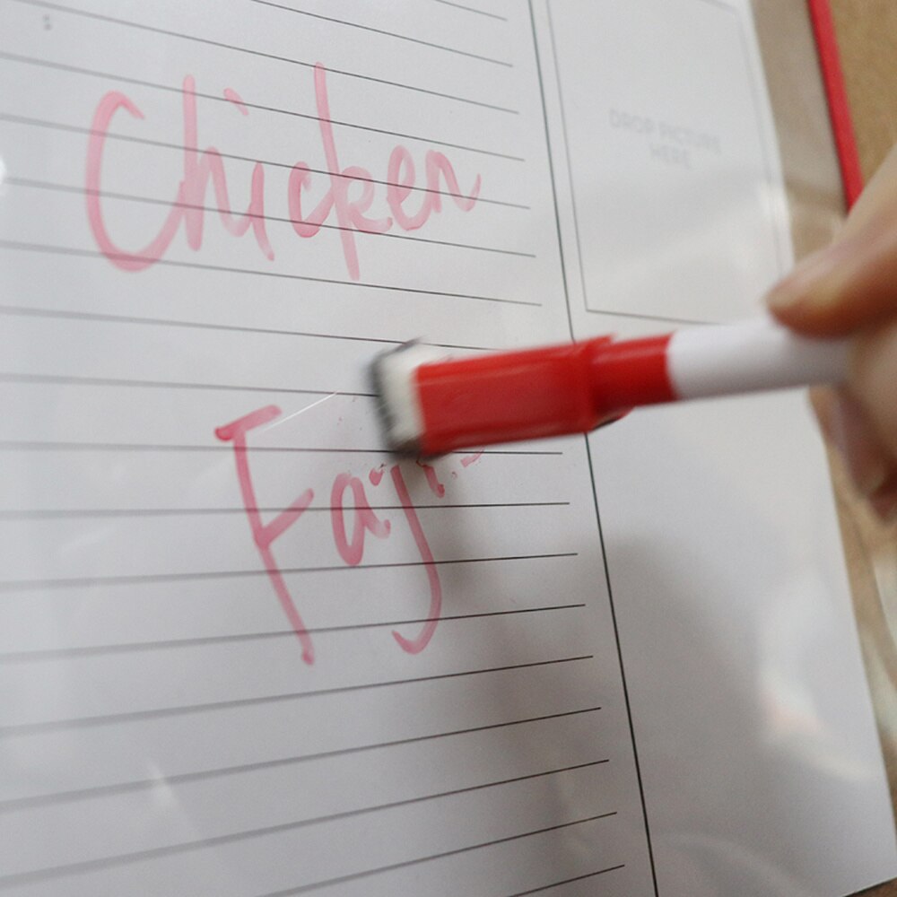 HD PVC Transparent Reusable Erasable File Bag Dry Erase Pockets With Pen Wipe Drawing Whiteboard Markers For Teaching Childen