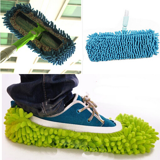 1 PC polvo limpiador de pastoreo zapatillas casa Baño mopa para limpiar el piso ropa Pantufla de limpieza de microfibra funda para zapatos para perezosos