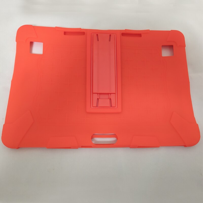 Universele, stevige, zachte siliconen hoes voor bq aquaris  m10 ubuntu edition, volledige  hd 10.1 inch tablet-pc, beschermende hoes: Rood