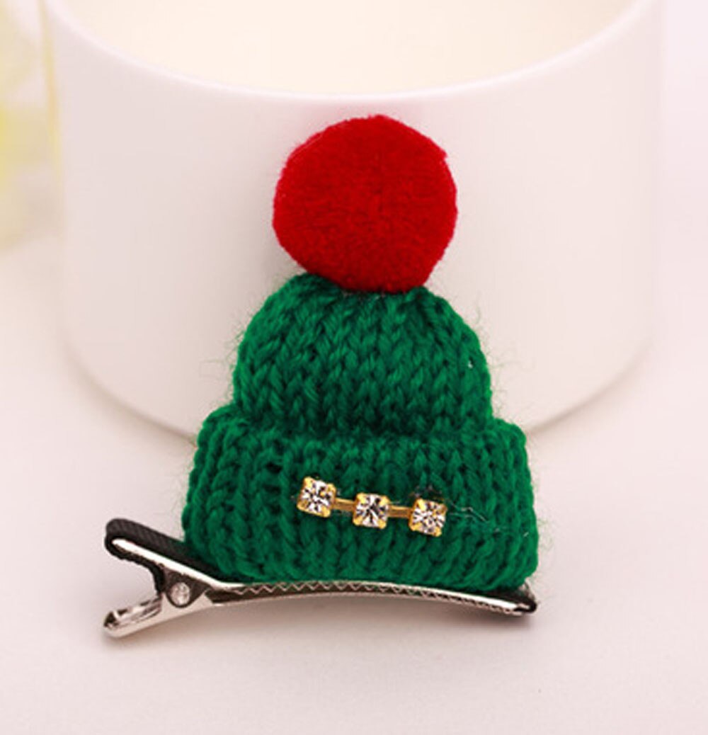 Mini Hair Clip Girl Baby Autumn And Winter Wool Hat Shape Hair Clip Side Clip Baby Side Clip Child Hair Accessories Set: GN