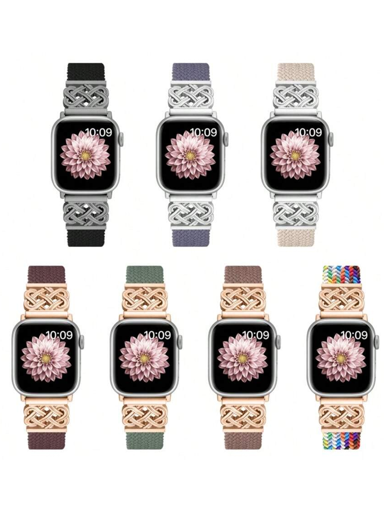 Gevlochten band voor Apple Watch Band 44 mm 40 mm 45 mm 49 mm 41 mm 38 gesparmband iWatch-serie se 7 3 6 8 9 Ultra 2 magnetische band