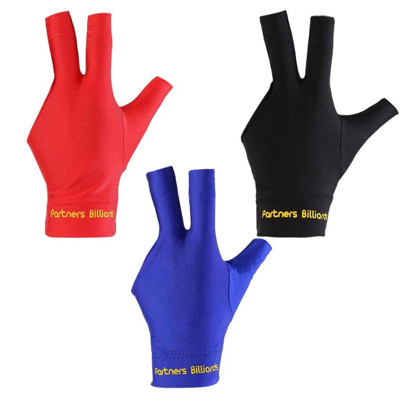 Billard tre fingre handske speciel højkvalitets fingerløse billardhandsker sportsudstyr fri størrelse