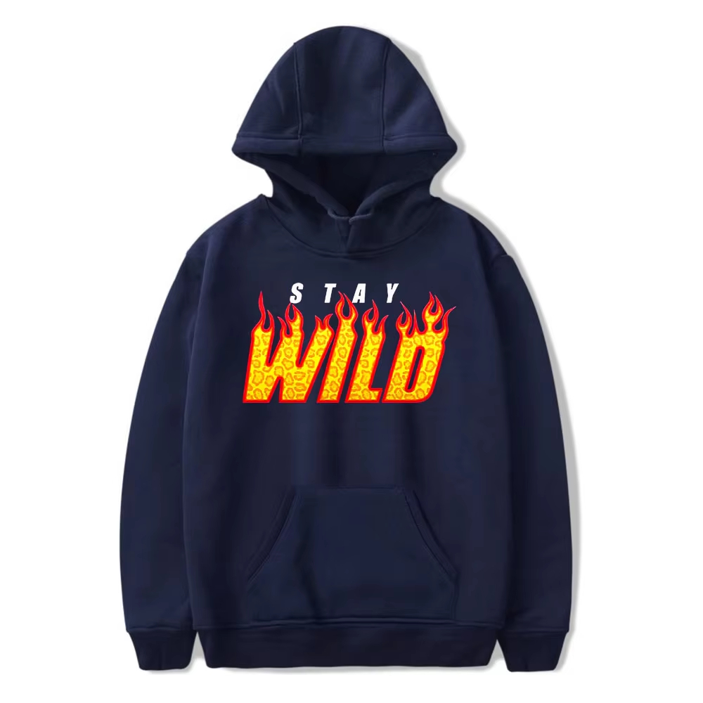 Sweat à capuche Ben Azelart Stay Mustang pour hommes, sweat à capuche unisexe, Youtuber , style, printemps et automne: M / Marine Bleu