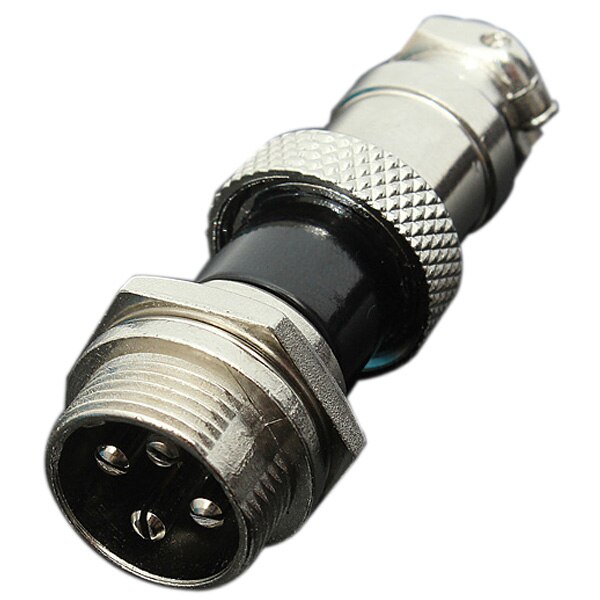 AABB-5pcs GX16-4 4 Pin Socket Connector Luchtvaart Dia.16mm Mannelijke & Vrouwelijke Metalen