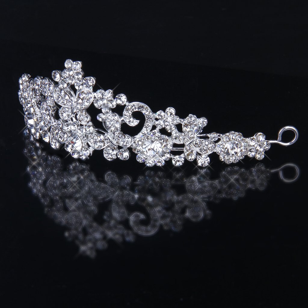 Bridal Wedding Crystal Ketting Oorbellen Set + Blo... Grandado