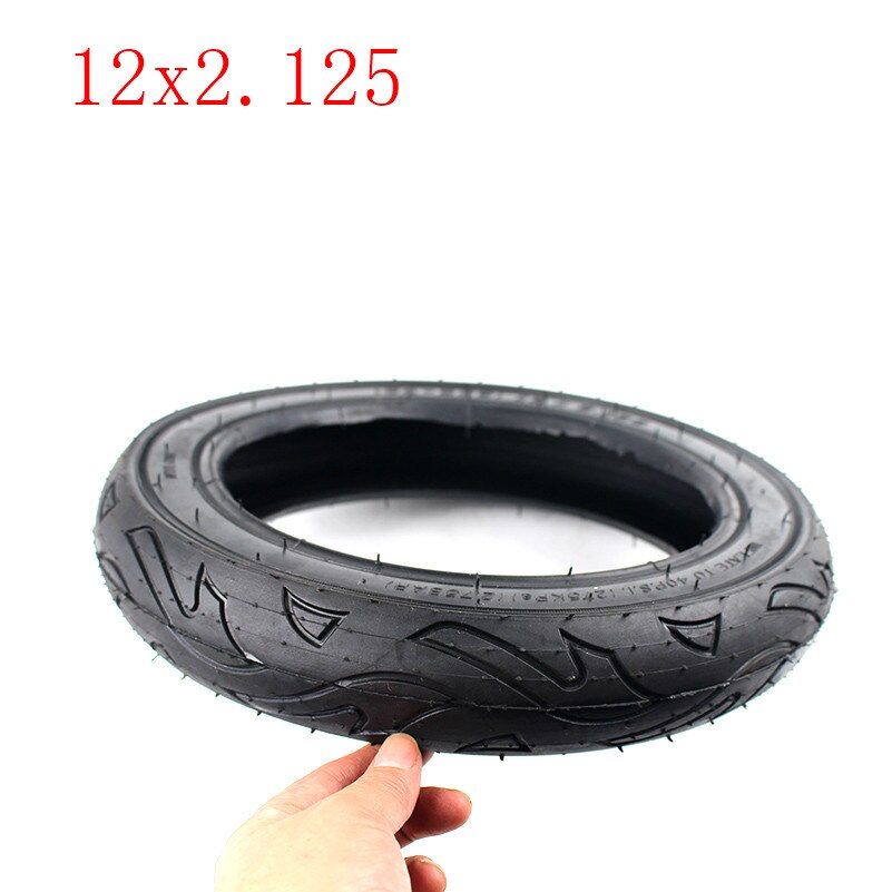 Juego de neumáticos de para cochecito de bicicleta, ruedas de scooter eléctrico urbano de 12x2.125, tubo interior de 12x2.125: outer tire