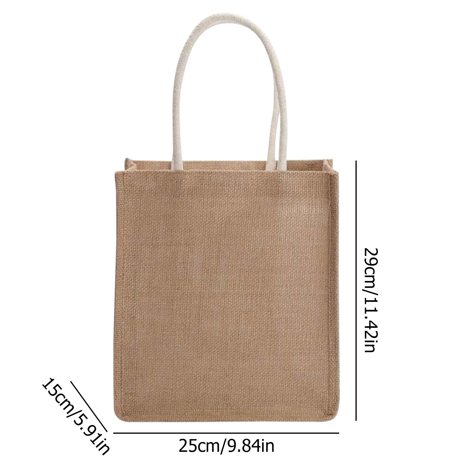 Burlap Tote Bags Jute Beach Shopping Handbag, Vintage Reusable Bags with for Grocery Crafts Birthday Parties Wedding: L 29x25x15
