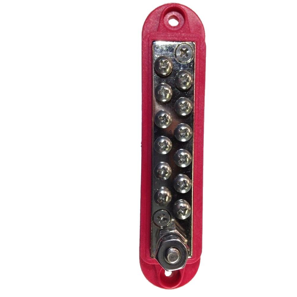 12 Point Terminal Junction Block Stainless Steel Power Post Distribution Buss Bar