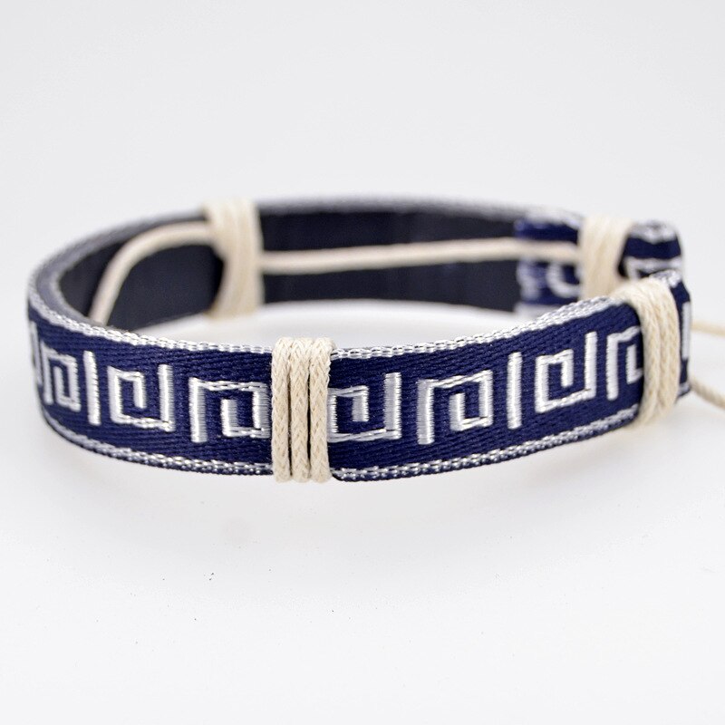 ABL093 (1), heldere Etnische Folk Bloem Katoen Linnen Armband Retro Handgemaakte Koord Borduren Hippie Vriendschap Wrap Armbanden Vrouwen