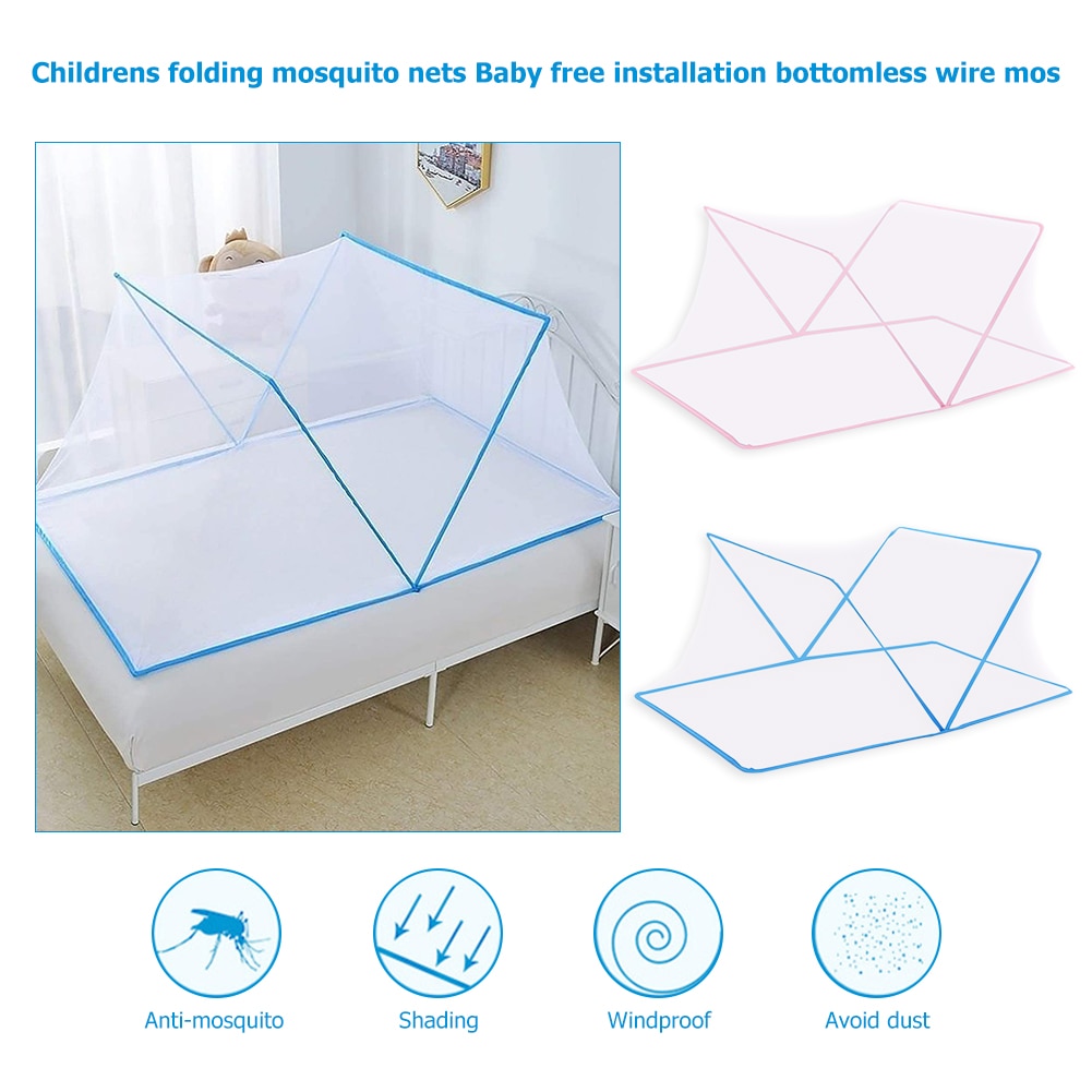 Mosquitera portátil para bebé, plegable, de viaje para niños, instalación gratuita, cama plegable, red de malla para niños, cuna de bebé para el hogar al aire libre