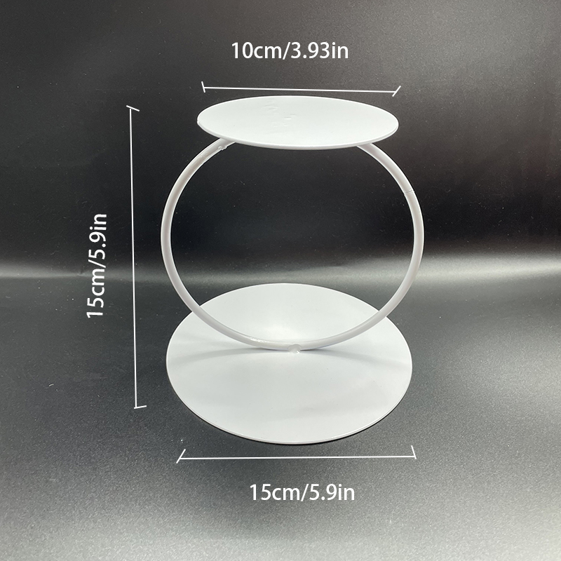 Metal Wedding Birthday Tier Cake Stand Floating Cake Separator Small Cute Party Cake Display Stand: MULTI