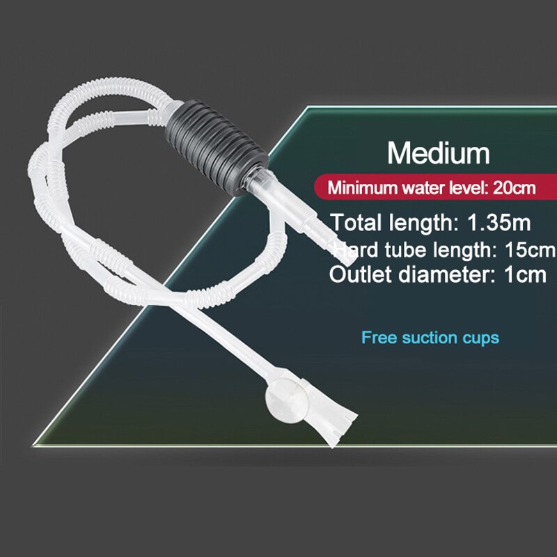Siphon, réservoir à poisson, outils de nettoyage manuel, tuyau d'aspiration de gravier, cylindre de suspension, aspirateur de gravier desander: Default Title