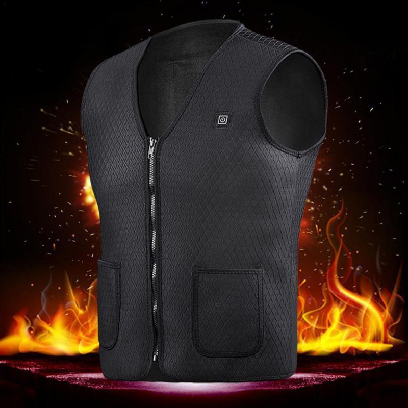 USB Infrarood Verwarming Vest Jas Mannen Vrouwen Outdoor Winter Flexibele Elektrische Thermische Kleding Vest Voor Sport Wandelen