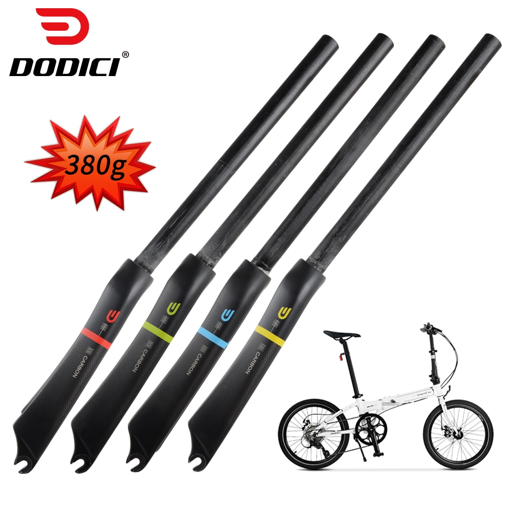 DODICI-horquilla plegable mate 3K de fibra de carbono para bicicleta, 20 pulgadas, horquilla de fibra de carbono para bicicleta, freno C, calibre de horquilla BMX de 28,6mm
