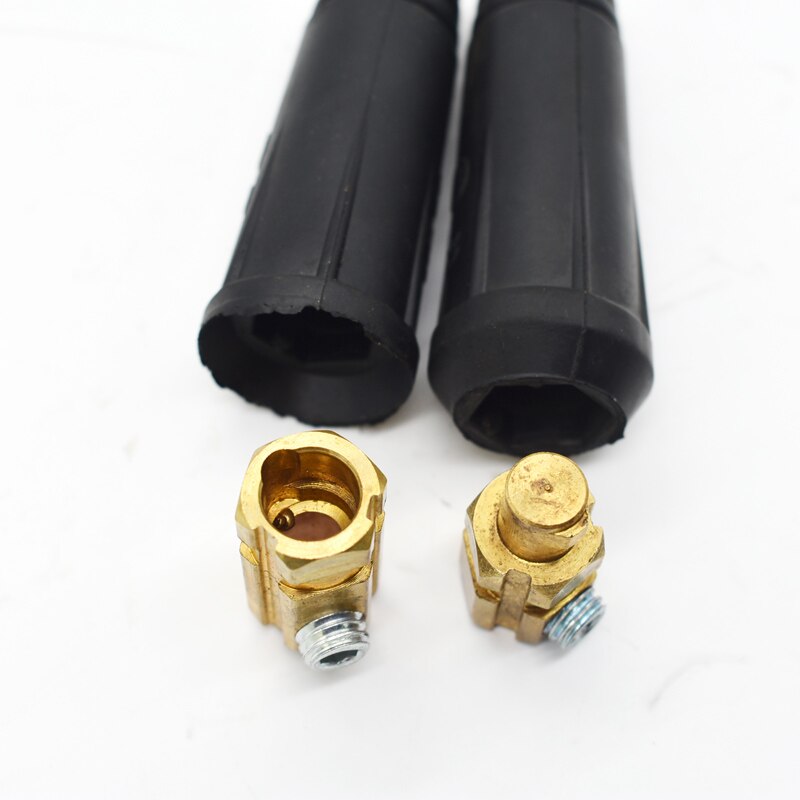1 Pair 10-25mm European Electric Welding Machine Rapid Connectors Fitting Cable Connector-Plug 200Amp DKJ10-252