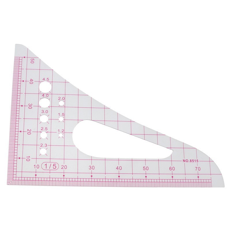 Triangle Scale Cloth Ruler for Tailor Sewing, Cutting Tools, DIY Handmade, 1:4, 1:5, 1Pc