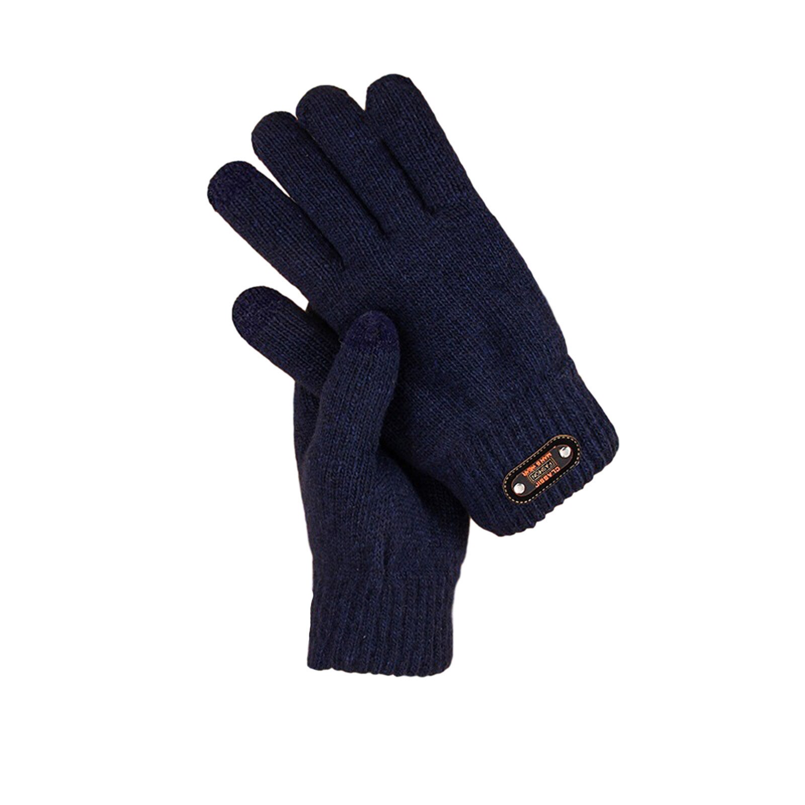 Winter Women Gloves Windproof Knit Plush Thickened Double Warm Lady Mittens Touch Screen Skin-friendly Soft Female Glove