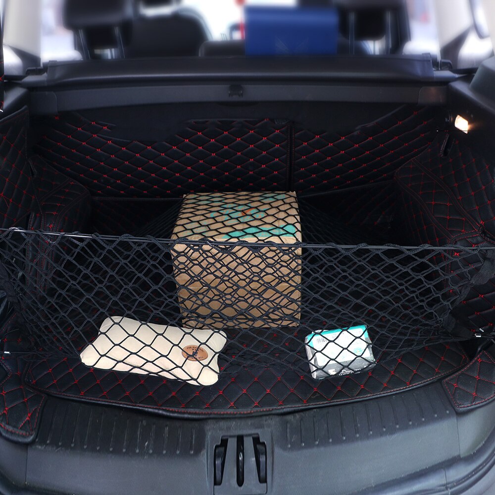 Auto Trunk Opbergnettas Lading Bagage Nylon Elastische Mesh Hangende Netten Zak Opbergen Tidying Interieur Accessoires