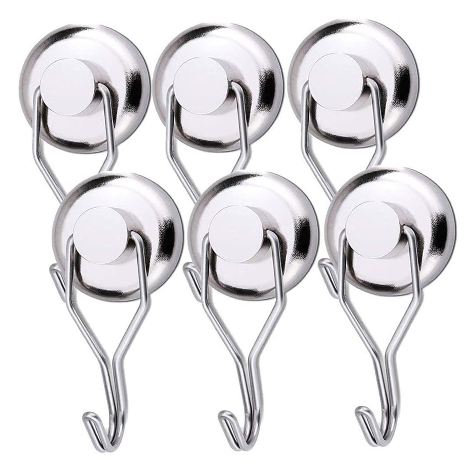 6 Stuks Sterke Magnetische Haken Zware Muur Haken Hanger Sleutel Jas Cup Opknoping Hanger Voor Thuis Keuken Opslag Organisatie: A