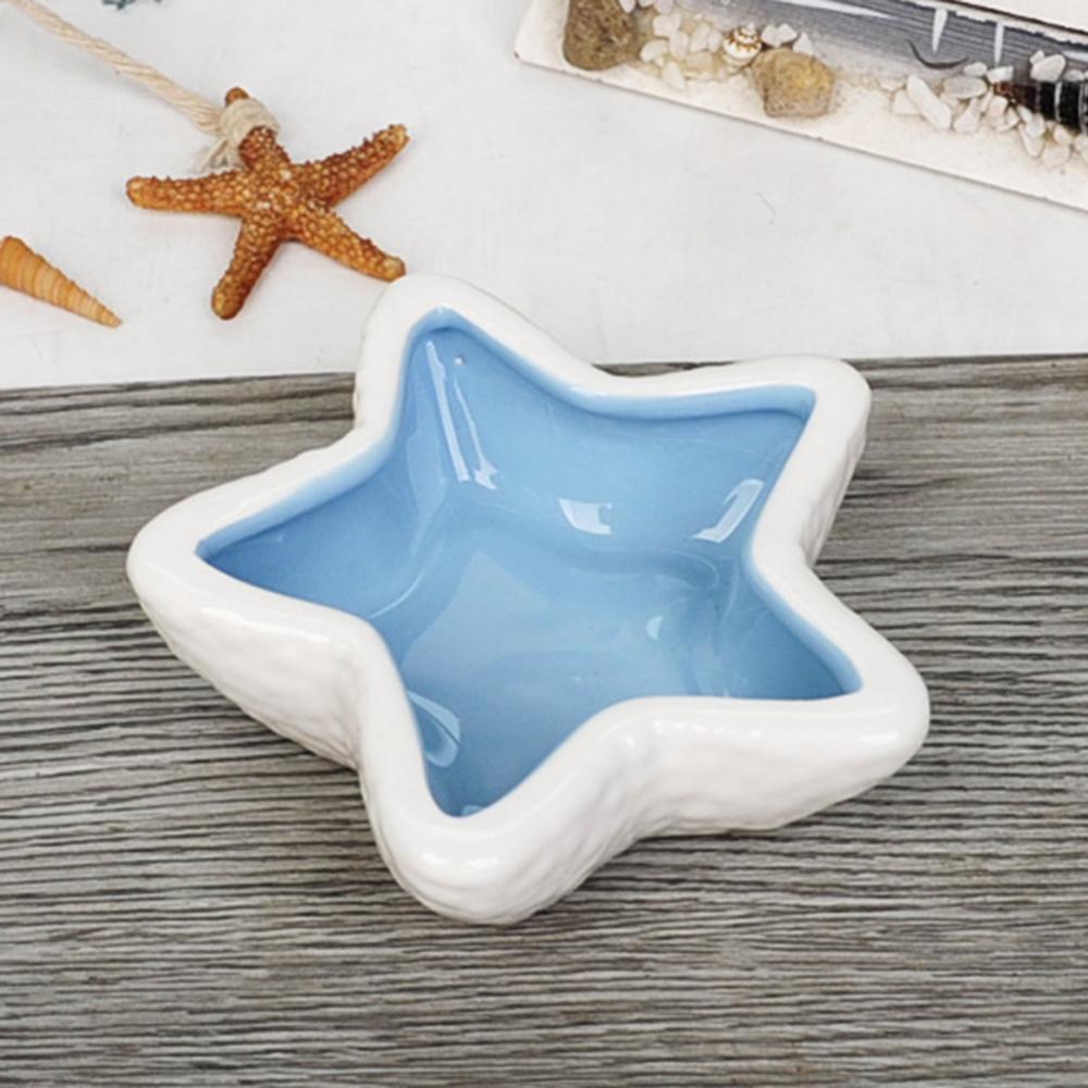 Pet Hedgehog Hamster Ceramic Starfish Food Bowl Dish Drinking Storage Container