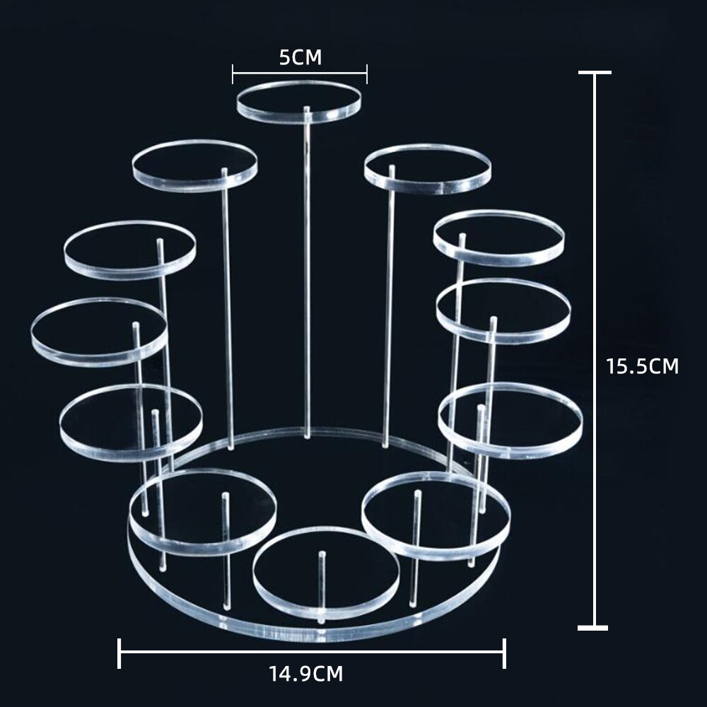 Round Cupcake Stand Acrylic Display Stand For Jewelry Cake Dessert Rack Party Wedding Cake Stand Baby Shower Decoration Holder: 1