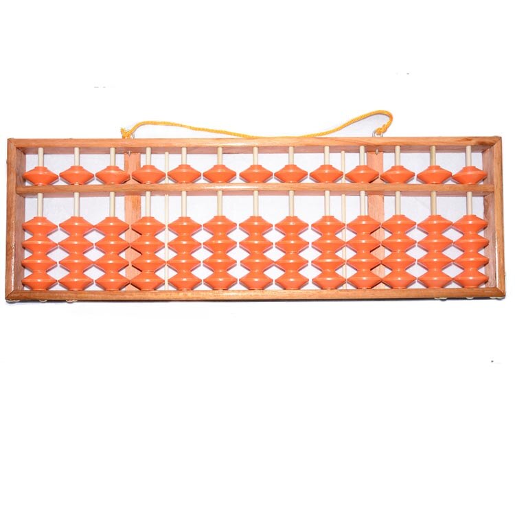 13 kolonne stor størrelse skridsikker lærer abacus kinesisk soroban pædagogisk værktøj matematisk lommeregner hængende abacus til lærer  sz01: Orange
