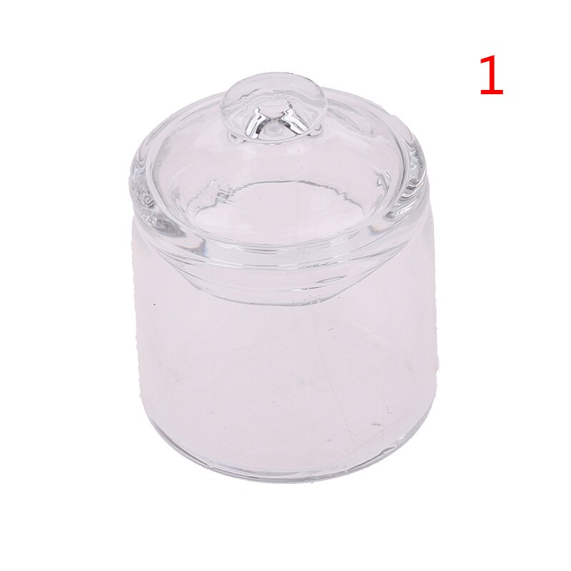 1/12 poppenhuis keuken heldere glazen pot opslagpot miniatuur hamburger speelgoed: A1