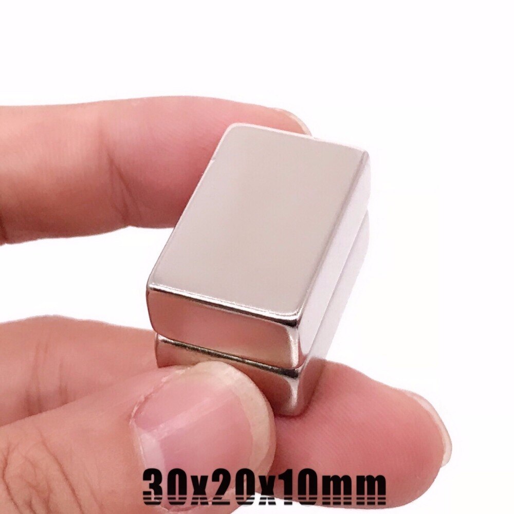 1/2/5 stk stor super sterk kuboid blokkmagnet sjelden jord neodym  n50 30 x 20 x 10 mm 30*20*10mm